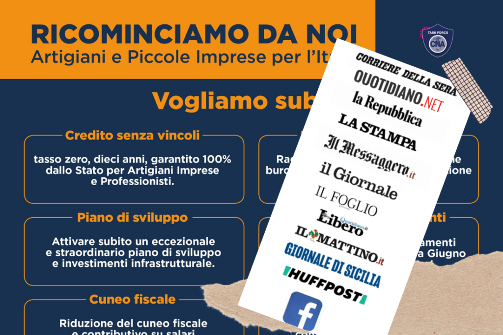 La nostra campagna su quotidiani e social per rimettere in moto l’Italia  