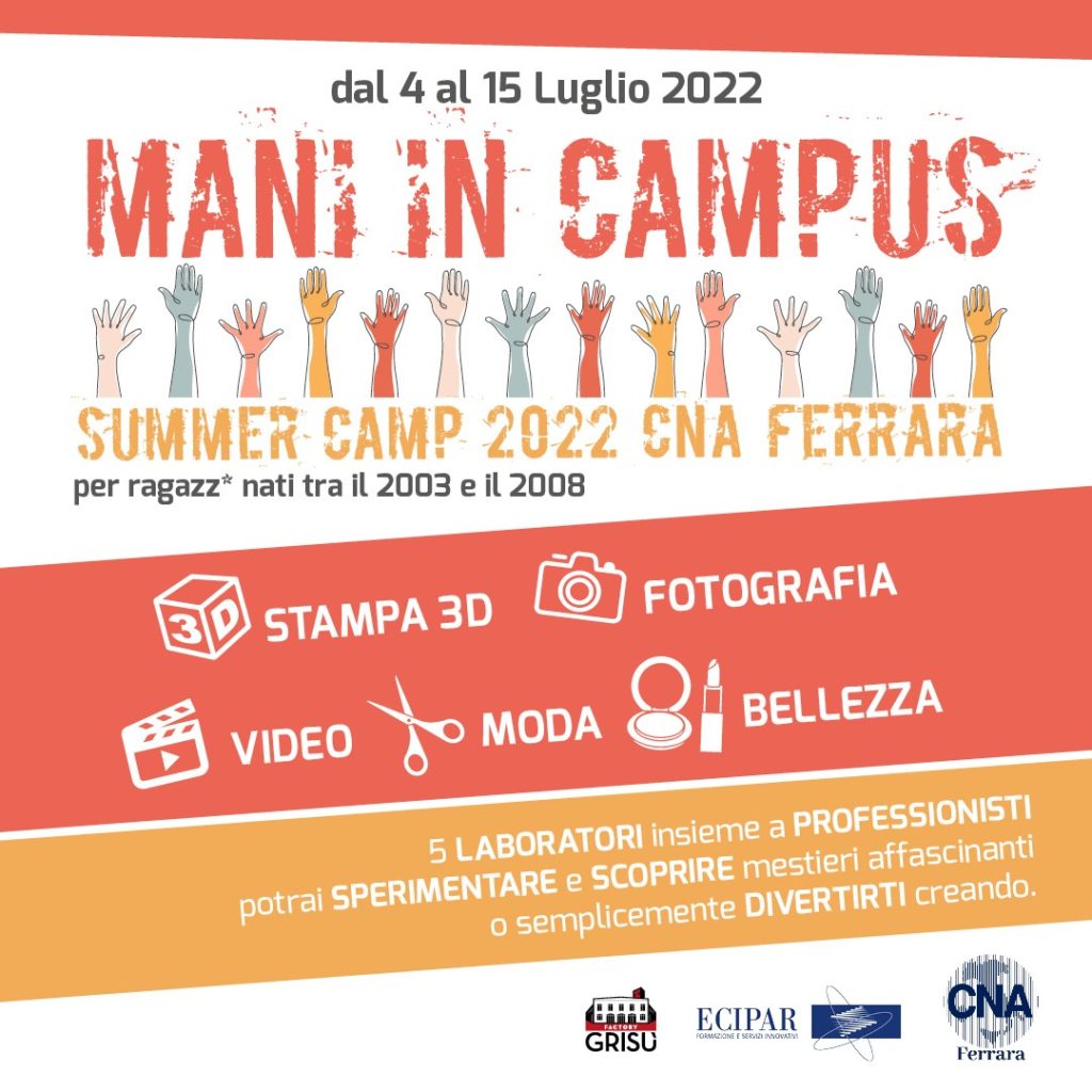 CNA Ferrara lancia “Mani in Campus”: laboratori estivi rivolti ai ragazzi