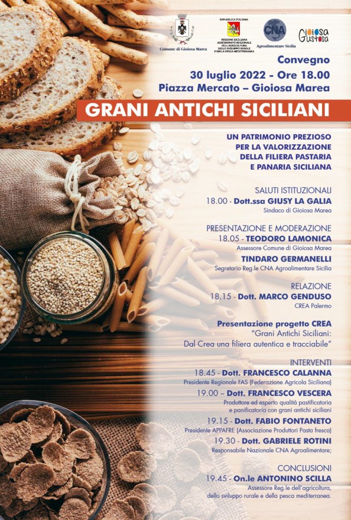 30 luglio Gioiosa Marea “Grani Antichi Siciliani”, documenti e interviste